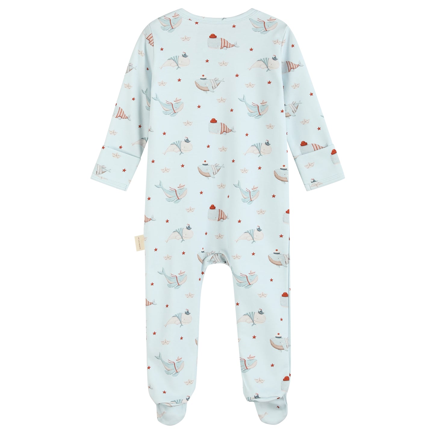 Magnetic Ocean Whales Baby Growsuit