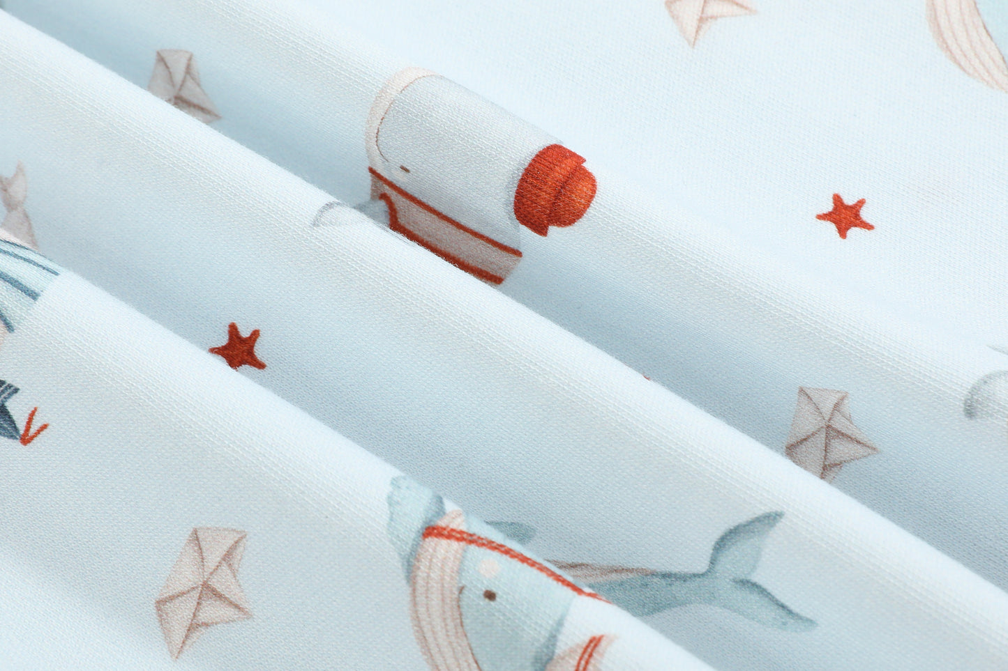 Magnetic Ocean Whales Baby Growsuit